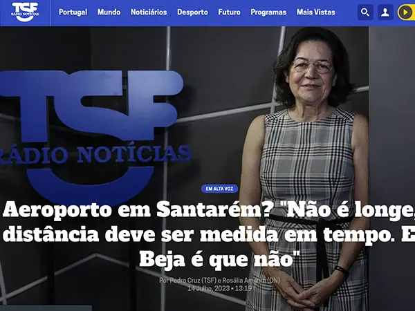 Aeroporto em Santarém? "Não é longe, a distância deve ser medida em tempo. Em Beja é que não"